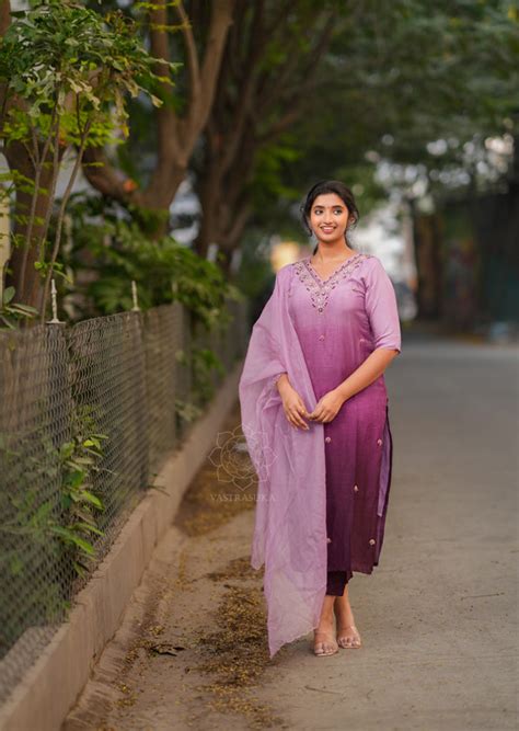 Lavender ombré kurti set – Vastrasuka