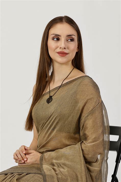 Myth – Handwoven Light Umber Soft Cotton Saree