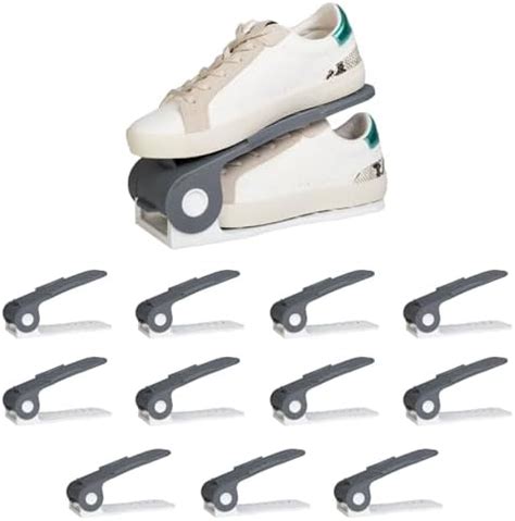 Aditya polymers 12 Pc. Height Adjustable Shoe Organizers/Organiser/Shoe ...
