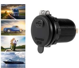 RHONNIUM ™ Quick Charge Power Outlet Adapter for 12V/24V ON/Off Switch ...