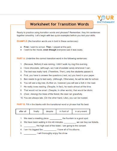 Image result for Transition Words Phrases Examples