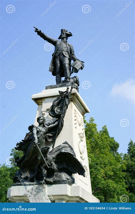 Revolutionary War Hero Points the Way Stock Photo - Image of allies ...