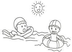 Swim简笔画 的图像结果