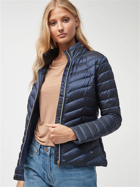 Buy Next Women Navy Blue Solid Puffer Jacket - Jackets for Women ...