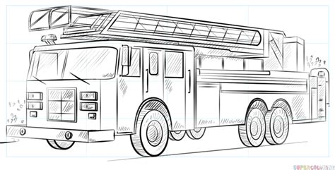 How to draw a Fire Truck | Step by step Drawing tutorials