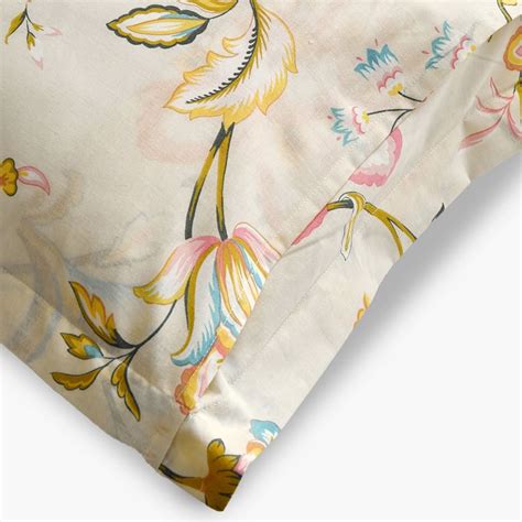 Buy Ezra Sedona Cotton 144TC Floral Print 3Pcs Queen Bedsheet Set from ...