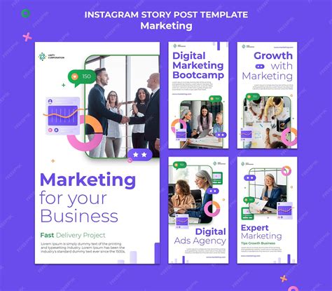 Premium PSD | Creative marketing concept instagram stories