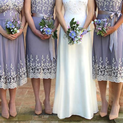 Periwinkle Lace Bridesmaid Dresses