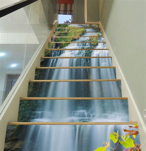 3D River Waterfalls 1597 Stair Risers Floor Wallpaper, Home Wallpaper ...