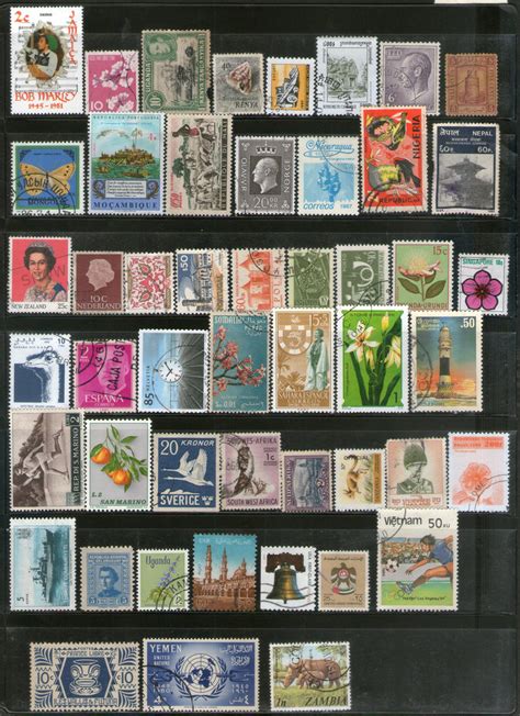 Worldwide 100 Different Used Stamps from 100 Different Countries / Sta ...