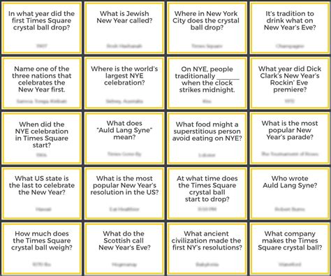 Printable New Year Trivia With Answers | Trivia Questions and Answer