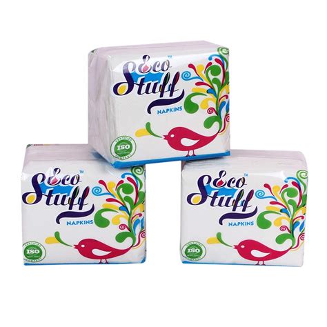 Eco Stuff Table Top Plain Tissue Paper Napkins | Super Soft, Super ...