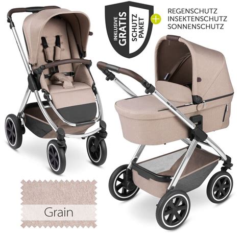 ABC Design Samba 2in1 Set inkl. Babywanne und XXL Zubehörpaket grain ab ...
