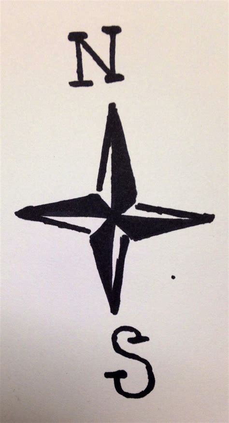 Image result for Simple Compass Tattoo Outline