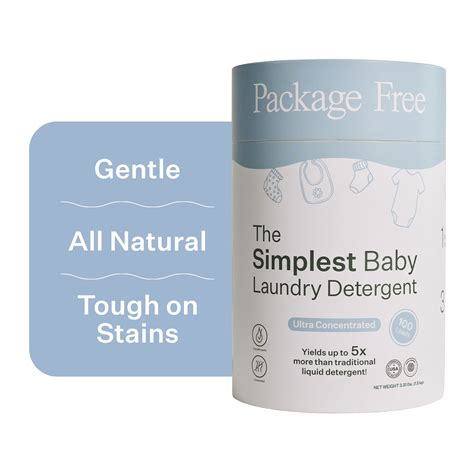 Package Free Simplest Baby Laundry Detergent Powder Unscented 140 Load ...