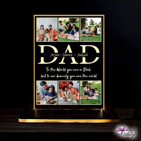 OSMLY Acrylic Dad LED Plaque - Buy Online UV Printed Lamp