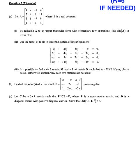 Solved (a) Use Gauss-Jordan elimination to solve the system | Chegg.com