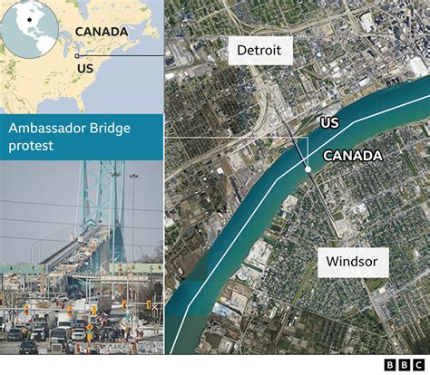 Ambassador Bridge protest: Truckers block vital Canada-US border ...