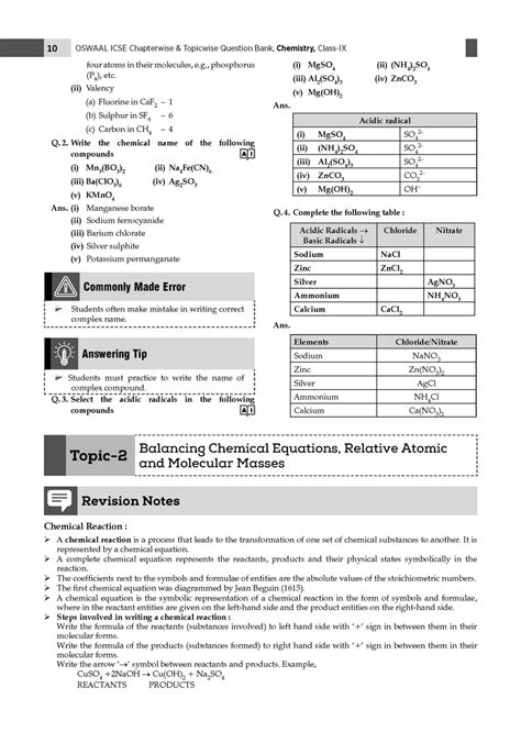 ICSE Question Bank Chemistry Class 9 For 2027 Exam | Chapter-wise ...