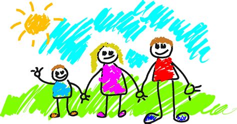 Clipart - Stick Figure Family