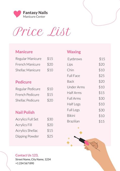 jm nails and spa price list