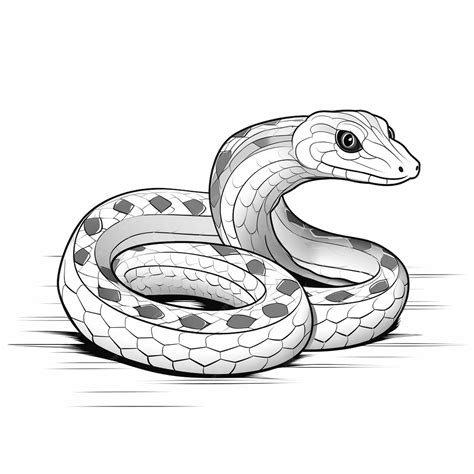 Premium AI Image | Checkered Garter Snake kids learning charm flat ...