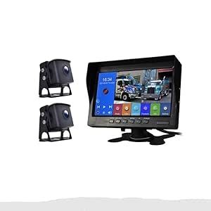 7 Inch 2 Video Input Split Screen AHD Front and Rear View Backup Camera ...