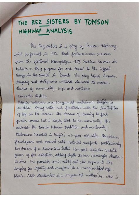 Analysis of "The Rez Sisters" by Tomson Highway: Themes & Characters ...