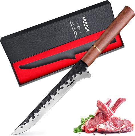 Amazon.com: Huusk Boning Knife, 7 Inch Hand Forged Fillet Knife, High ...