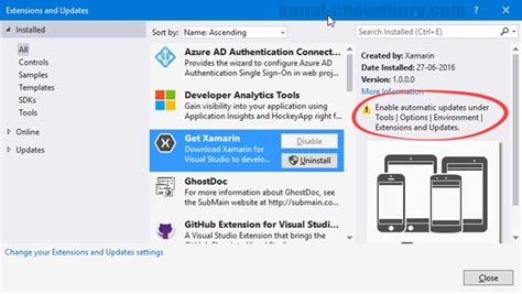 Image result for Automatic Update in Visual Studio