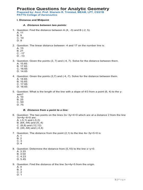 Analytical Geometry Practice Problems 的图像结果