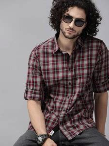 Jai Textiles Men Floral Print Casual Red, Grey Shirt - Buy Jai Textiles ...
