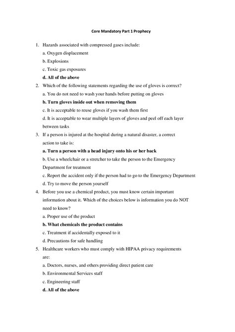 Image result for Core Mandatory 2 Test Answers