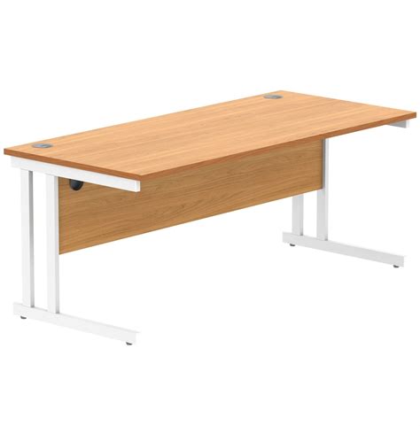 Gala Rectangular Desk with Twin Cantilever Legs - 1800mm x 800mm - Titan Direct
