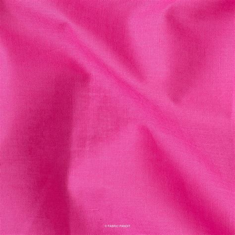 (CUT PIECE) Magenta Pink Color Pure Cotton Cambric Fabric (Width 42 In ...