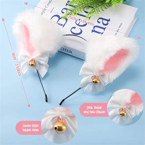 Cat Ears Headband, Anime Lolita Furry Cosplay Cat Ears Party Headwear ...