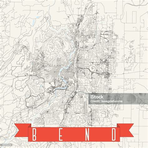 Bend Oregon Usa Vector Map Stock Illustration - Download Image Now ...