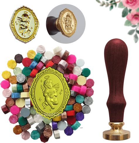 CURATED CART Wedding Wax Seal Stamp Kit - 50 Piece Multicolor Wax Beads ...