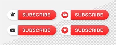 Premium Vector | Youtube subscribe button with notification bell icon ...