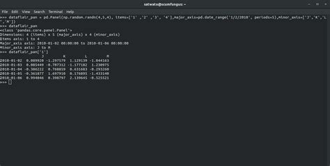 Python Pandas Panel Examples 的图像结果