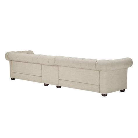 4 Seater Sofa Set:- Extra Long Tufted Chesterfield Modular Fabric Sofa ...