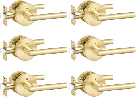 goldenwarm Gold Privacy Door Handle, Heavy Duty Zinc Alloy Interior Door Handles, Interior ...