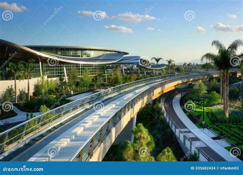 Modern Urban Transportation Hub. High-Tech Transit Infrastructure Concept Stock Illustration ...