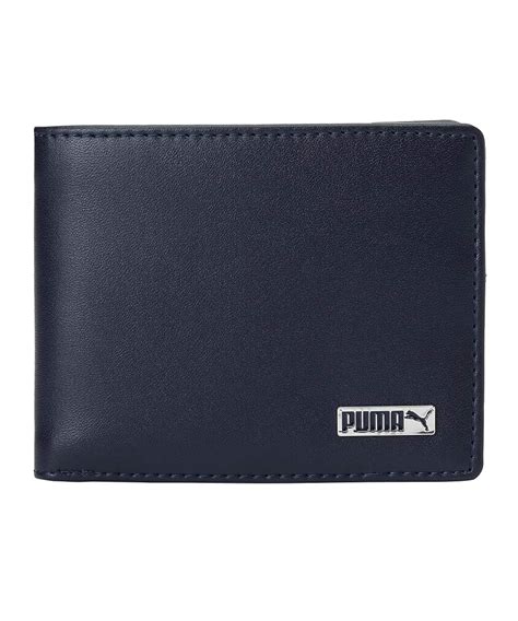 Puma Unisex-Adult Metal Logo Wallet IND I, Navy Blue-Metal Cat, X ...