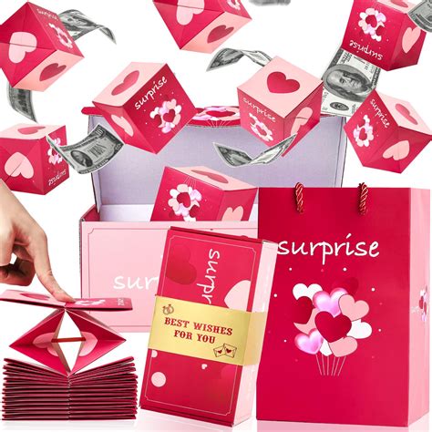STYPOP Birthday Gifts Surprise Gift Box Explosion for Money,16 Bounces ...