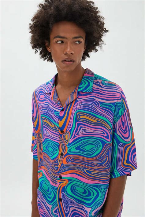 Men Psychedelic Printed Shirt – Roar Fox