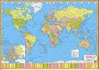 Buy WORLD POLITICAL MAP ENGLISH LANGUAGE(70 X 100 CMS) Laminated both ...