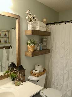 Bathroom Shelf Decorating Ideas by Diy Rustic Wood Floating Shelves Bathroom Shelf Decorating Ideas