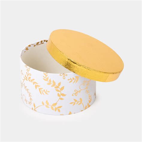 Caja de regalo de 9 x 15 cm con tapa dorada