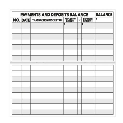 16 Pcs Low Vision Check Registers for Personal Checkbook Large Print ...